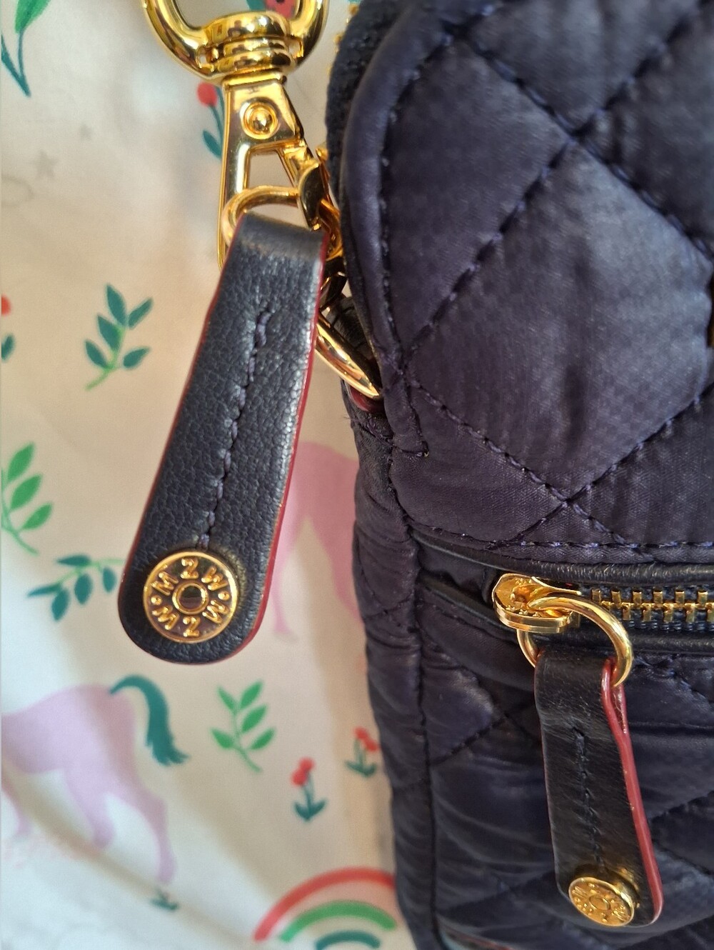 NWOT MZ Wallace Crosby Micro Navy Plush Quilt Casual Everyday Mini Purse Bag - Picture 11 of 13